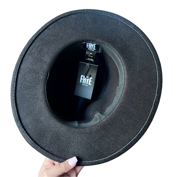 NWT Frye Men’s Black Felt Braided Band Stiff Brim Stetson Hat, OSFM - Picture 4 of 10